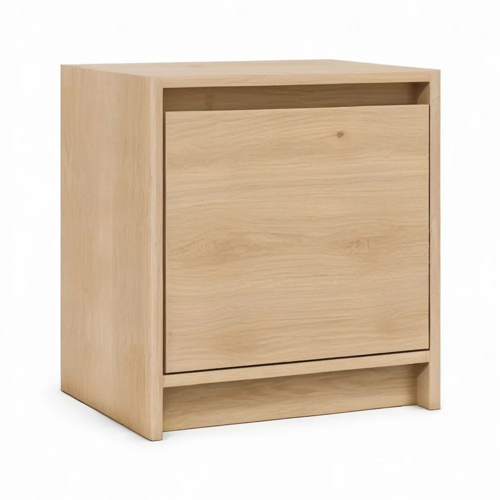 Szafka nocna, Beżowy stół do spania 50 x 40 x 45 cm beżowy z szufladą i schowkiem
