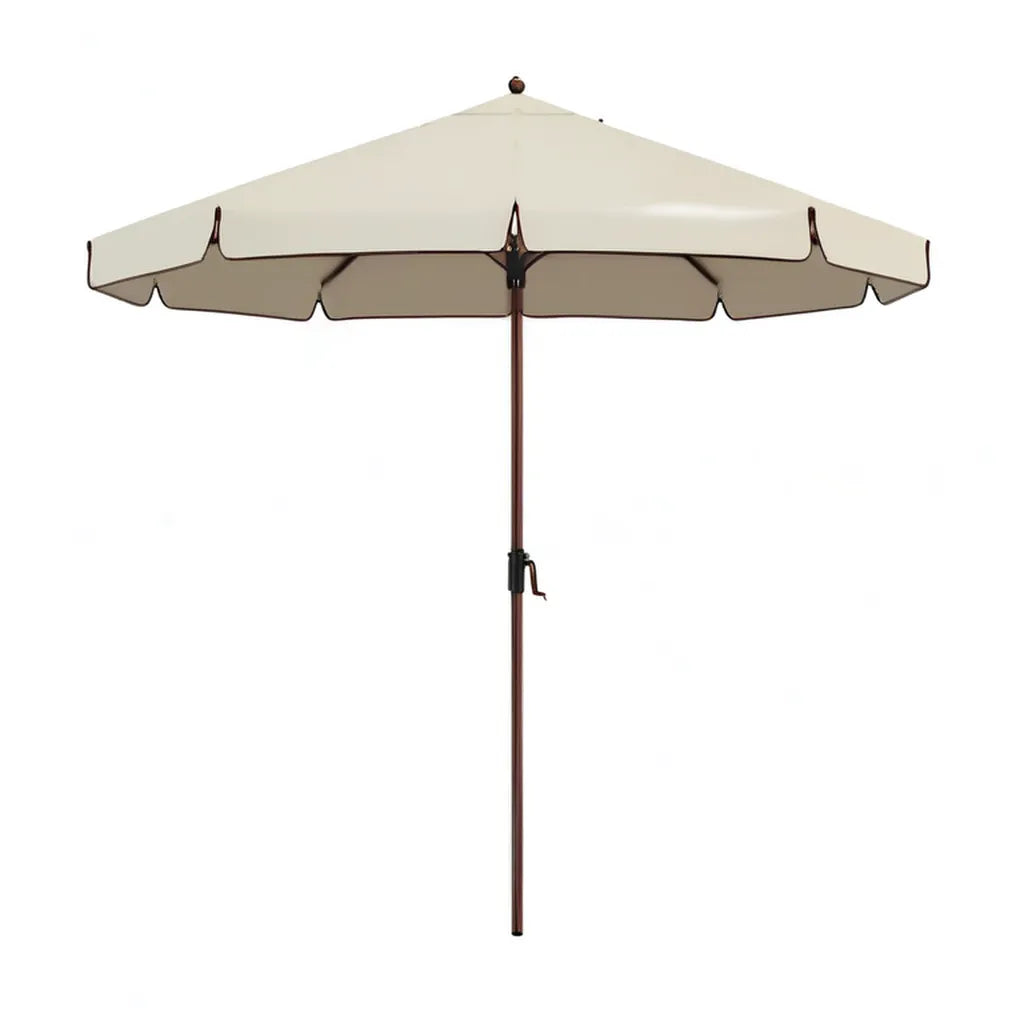 Parasol ogrodowy, Ogrodowy parasol Targowy parasol 270 cm poliester ośmiokątny krem brązowy