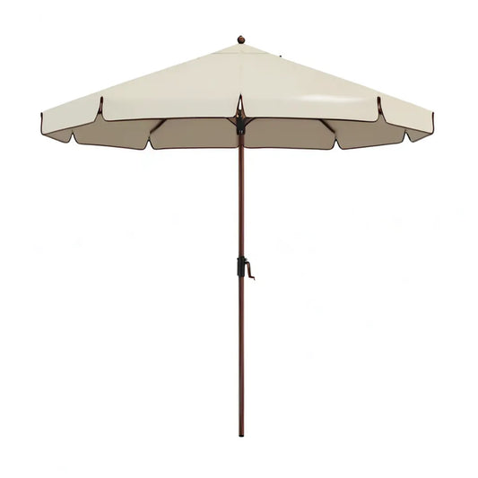 Parasol ogrodowy, Ogrodowy parasol Targowy parasol 270 cm poliester ośmiokątny krem brązowy