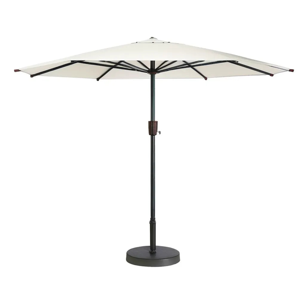 Parasol ogrodowy, Ogrodowy parasol 300 cm ze śmietanką poliestrową i czarną stalą
