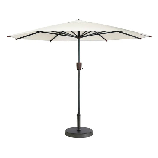Parasol ogrodowy, Ogrodowy parasol 300 cm ze śmietanką poliestrową i czarną stalą