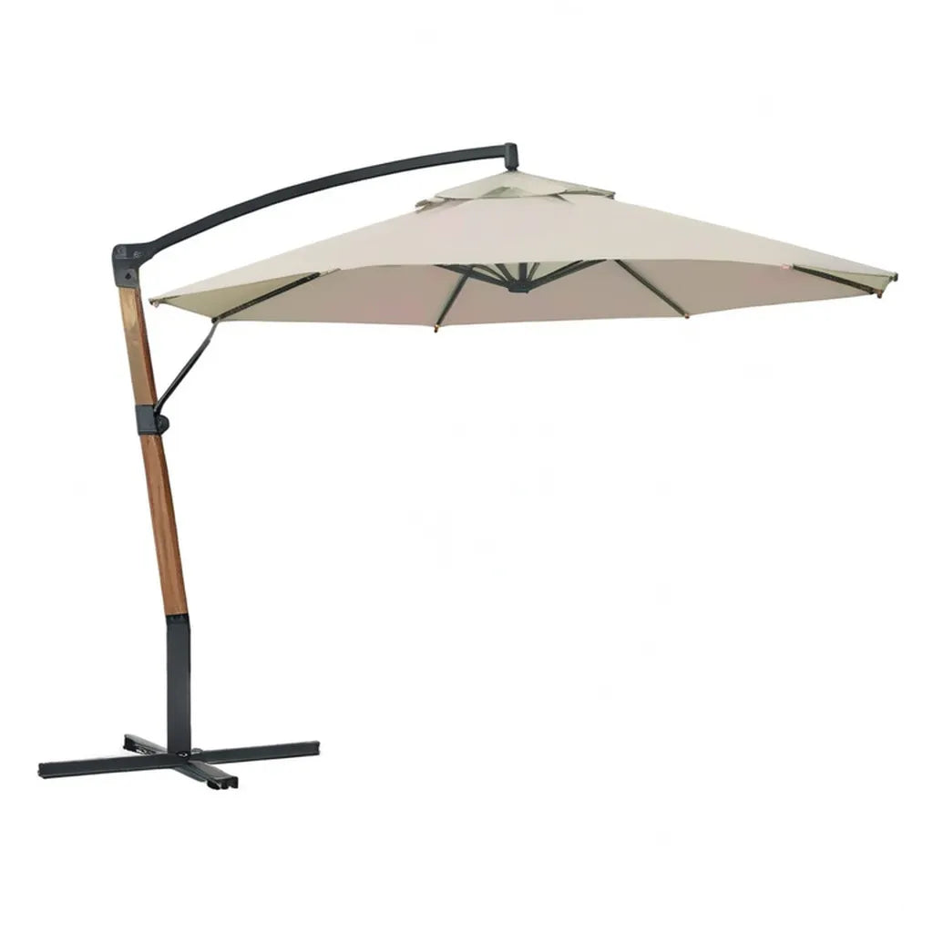 Parasol ogrodowy, Przezroczysty parasol 300 x 400 cm poliester prostokątny beżowy